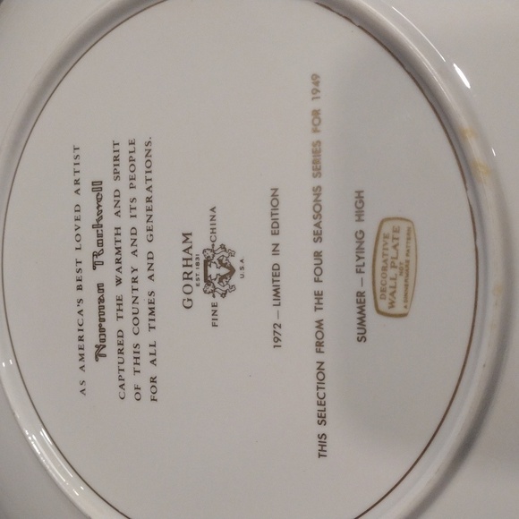 Norman Rockwell's Summer - Flying High plate - Picture 2 of 2